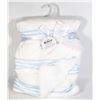 Image 1 : NEW SHERPA LINED STRIPE PATTERN BABY BLANKET