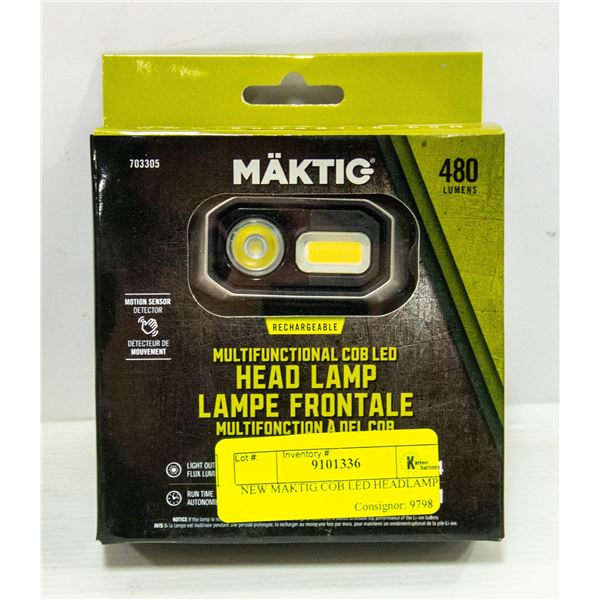 NEW MAKTIG COB LED HEADLAMP