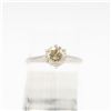 Image 3 : 14KT WHITE GOLD DIAMOND SOLITAIRE RING SZ 5 3/4