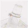 Image 2 : STERLING SILVER RING SIZE 7 - WHITE TOPAZ STONE