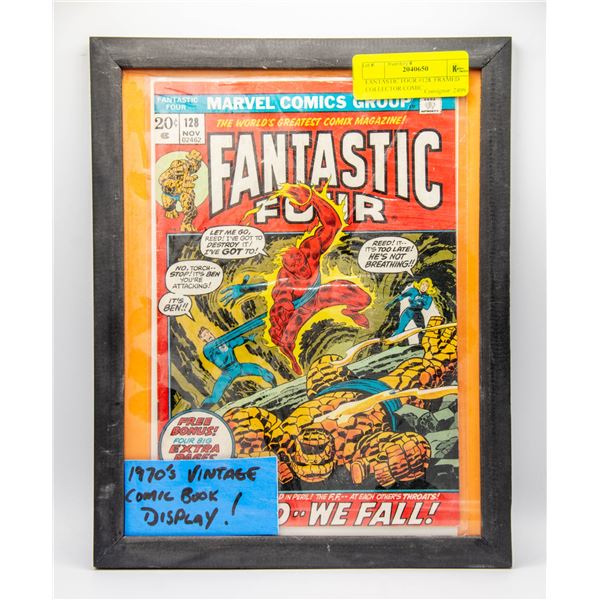 FANTASTIC FOUR #128. FRAMED COLLECTOR COMIC.