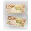 Image 2 : LOT OF 2 CONSECUTIVE 2004 $100 BANKNOTES