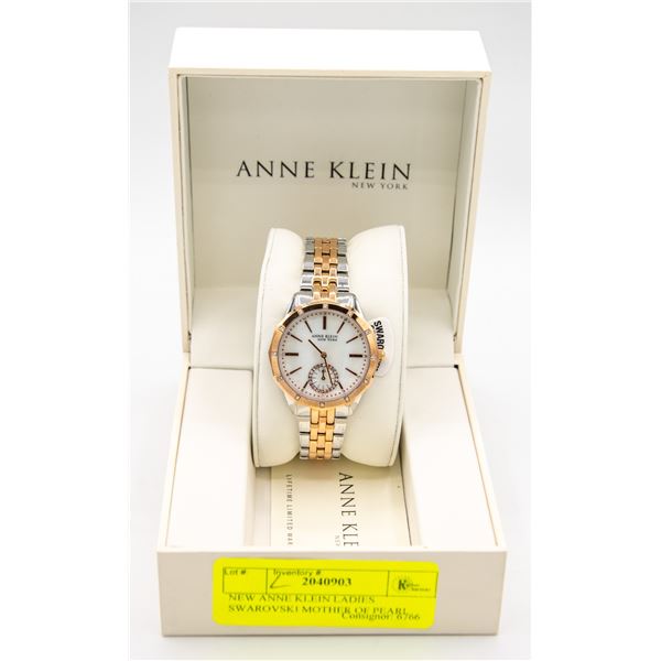 NEW ANNE KLEIN LADIES SWAROVSKI MOTHER OF PEARL