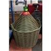 Image 1 : LARGE 31" WICKER DEMIJOHN TEARDROP SHAPE