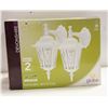 Image 1 : DEVONSHIRE WHITE OUTDOOR LIGHT SCONCE, 2 PACK