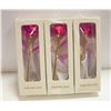 Image 1 : BUNDLE OF THREE 24K GOLD PLATED FOREVER LOVE ROSES