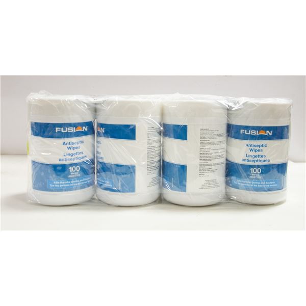 4 PACK OF FUSION ANTISEPTIC WIPES