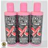 Image 1 : 3 BOTTLES 250mL SEMI PERMANENT COLOR SHAMPOO RED