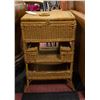 Image 1 : VINTAGE WICKER SEWING CABINET / BASKET