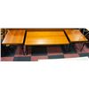 Image 1 : WOOD AND METAL 3PC COFFEE TABLE SET