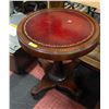 Image 1 : SOLID WOOD LEATHER TOP VINTAGE END TABLE