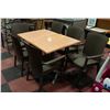 Image 1 : 2 BISTRO TABLES AND 6 PLASTIC CHAIRS