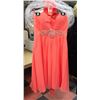 Image 1 : NEW WITH TAGS CORAL MIDI DRESS WITH RHINESTONE