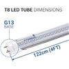 Image 2 : NEW HYPERIKON 4 PACK OF 4FT T8 LED TUBE LIGHTS