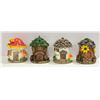 Image 1 : NEW 4PCS VILLAGE ORNAMENT SET