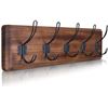 Image 1 : NEW BROWN AND BLACK WOOD AND METAL COAT RACK