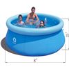 Image 3 : NEW JLEISURE AVENLI 8FT X 25" HIGH INFLATABLE POOL