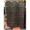 Image 1 : BROWN RATTAN STYLE 6FT TALL ROOM DIVIDER-ESTATE