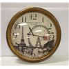 Image 1 : CLOCK & WORLD MAP CANVAS PICTURE 24" X 36"