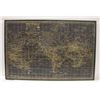 Image 2 : CLOCK & WORLD MAP CANVAS PICTURE 24" X 36"