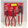 Image 1 : MILWAUKEE 3 PIECE COMFORT GRIP PLIERS SET