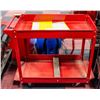 Image 1 : RED ROLLING SHOP CART