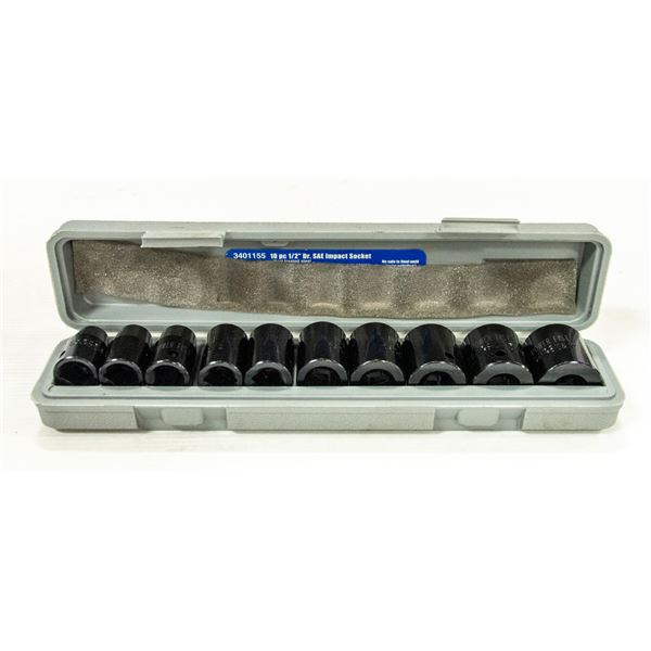 10PCS 1/2" DR SAE IMPACT SET
