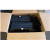 Image 1 : BOX OF BLACK PLASTIC DESK ORGANIZERS APPROX. 40