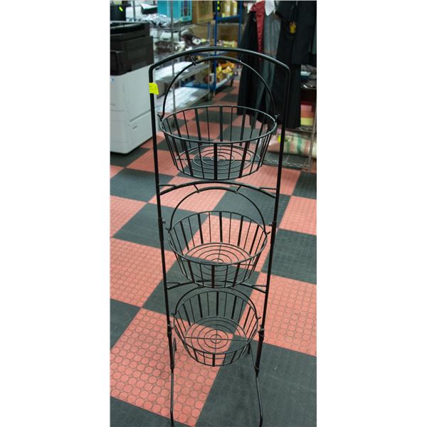 HANGING METAL BASKET RACK