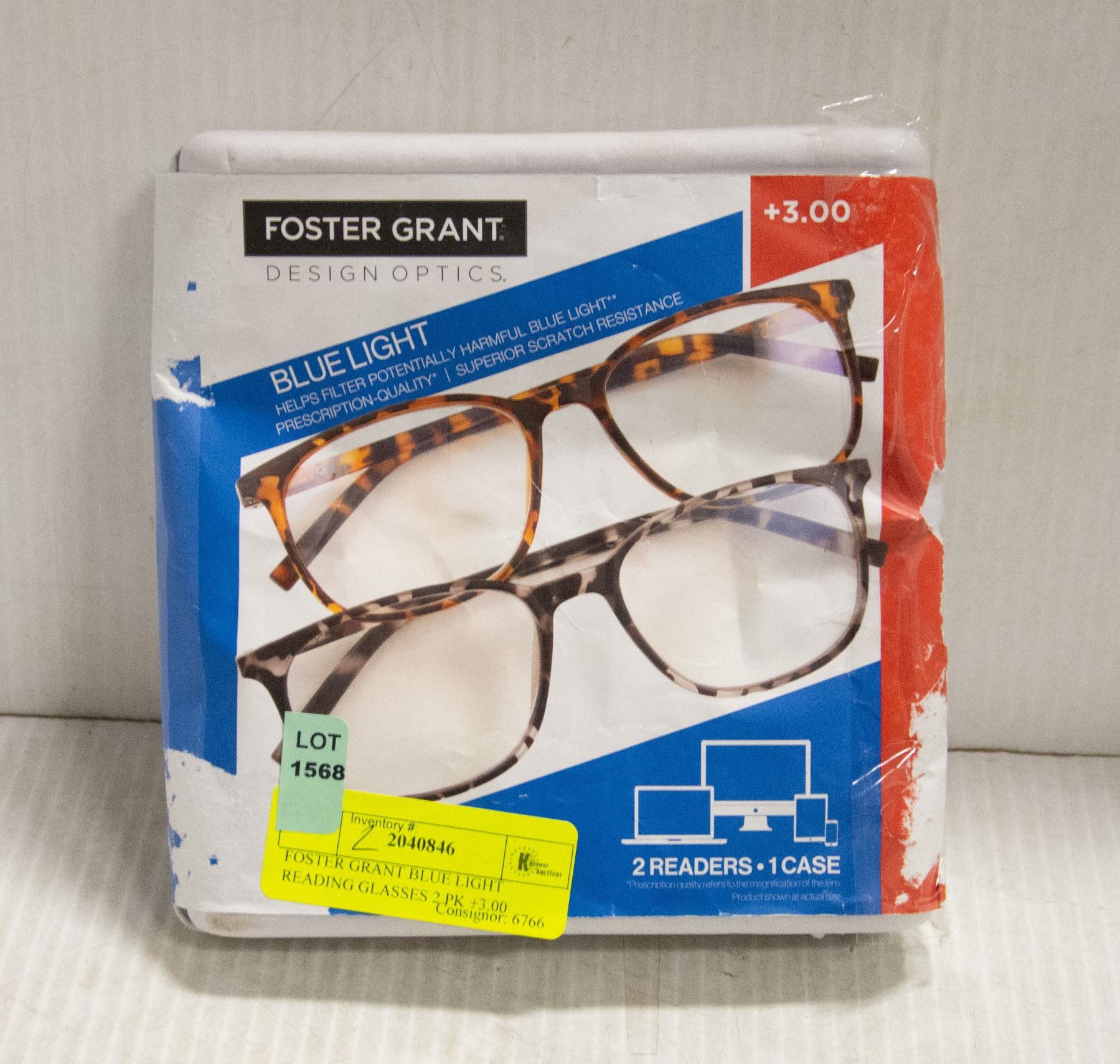 thumbnail image 2 of Foster Grant Parissa Blue Reading Glasses - Women's Style, China 2 of 2