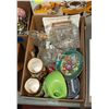 Image 1 : FLAT WITH DECANTERS, CRYSTAL, STEINS ETC.