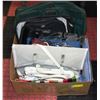 Image 1 : LARGE BOX WITH TWO AMERICAN TOURIST BAGS,