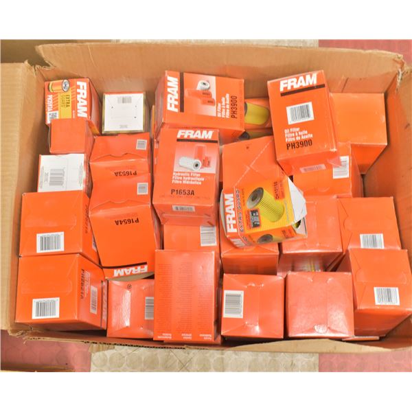 LOT OF FRAM OIL FILTERS DIFFERENT SIZES