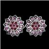 Image 1 : Natural Rhodolite Garnet Fashion Earrings