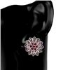 Image 2 : Natural Rhodolite Garnet Fashion Earrings