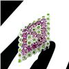 Image 3 : Natural  Rhodolite Garnet & Chrome Diopside Ring