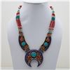 Image 1 : Tibet Natural Stone Tribal Queen Royal Necklace