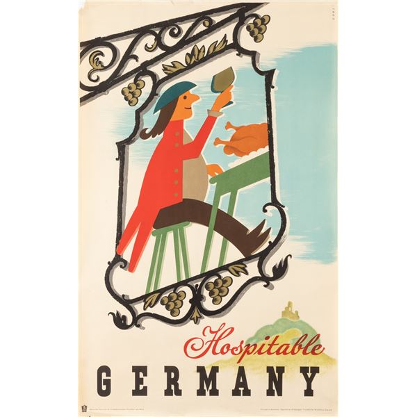 HOSPITABLE GERMANY TRAVEL POSTER