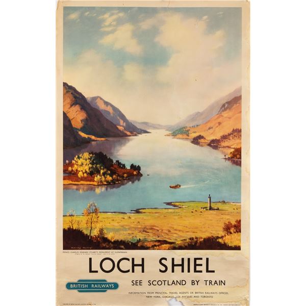 LOCH SHIEL SEE SCOTLAND BY TRAIN TRAVEL POSTER