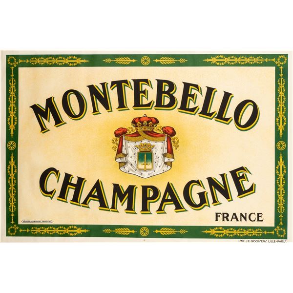 MONTEBELLO CHAMPAGNE FRANCE POSTER