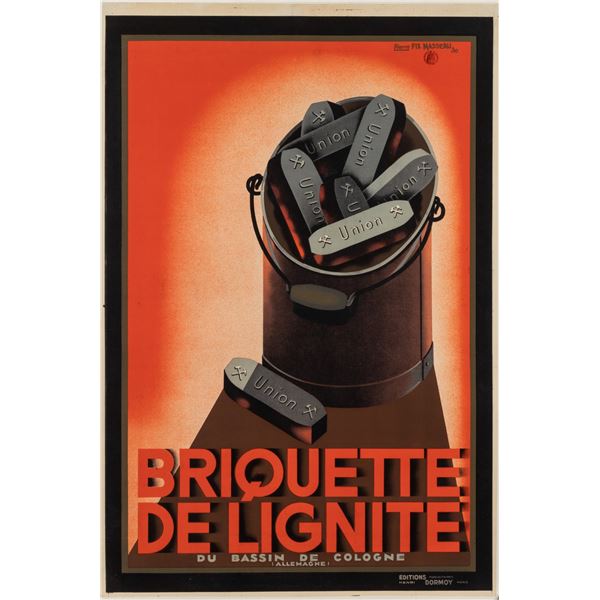 PIERRE FIX-MASSEAU - BRIQUETTE DE LIGNITE POSTER