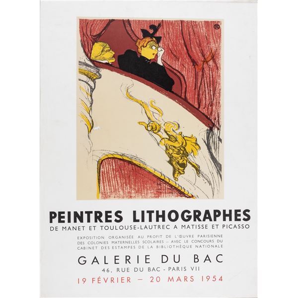 TOULOUSE-LAUTREC GALERIE DU BAC FRENCH POSTER