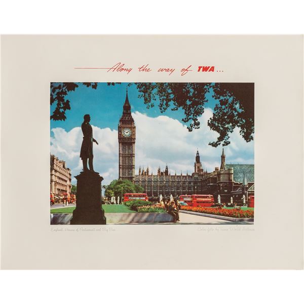 TWA LONDON AIRLINE POSTER