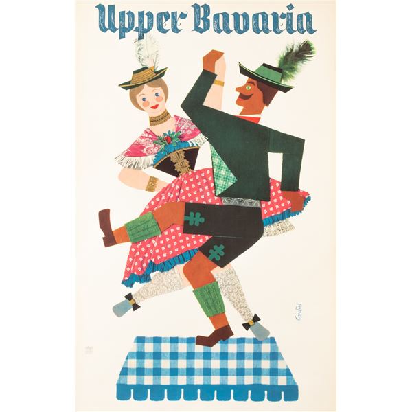UPPER BAVARIA GERMAN TRAVEL POSTER