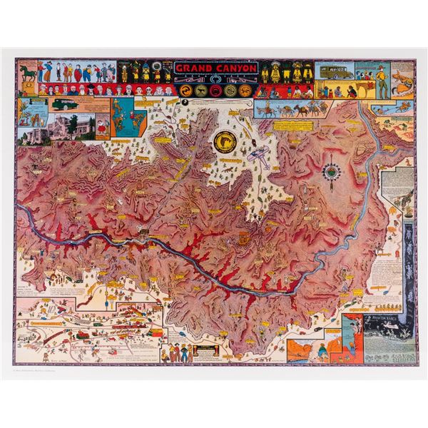 JO MORA GRAND CANYON PICTORIAL MAP