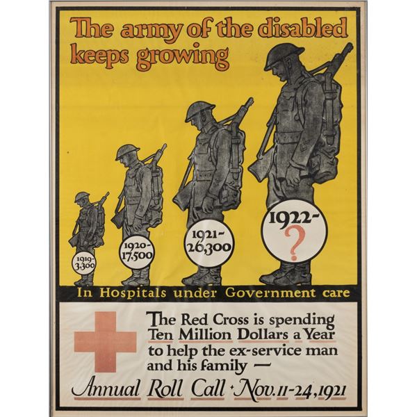 RED CROSS ARMY OF THE DISABLED ROLL CALL POSTER