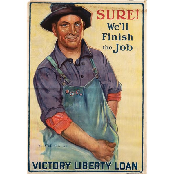 WWI SURE WE'LL FINISH THE JOB BENEKER POSTER