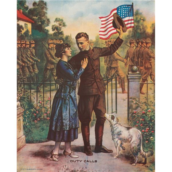 DUTY CALLS POSTER EDGWARD GEORGE RENESCH WWI POSTER