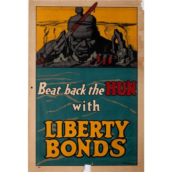 BEAT BACK THE HUN WWI POSTER