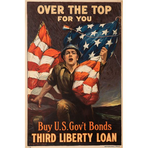 OVER THE TOP FOR YOU RIESBERG WWI POSTER